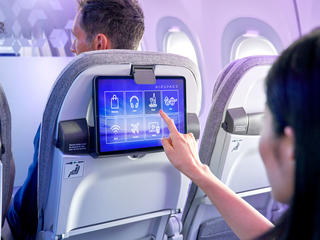 people using IFE inside an A320